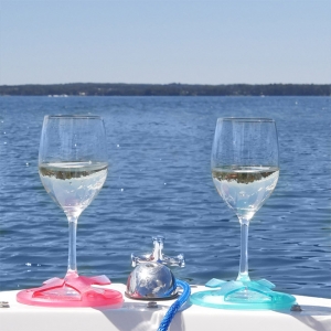 Glass on the Boat Wine Coasters